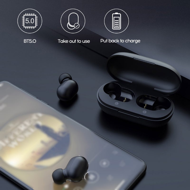 Haylou - GT1 TWS Bluetooth Wireless In-Ear Earbuds Black - Image 1