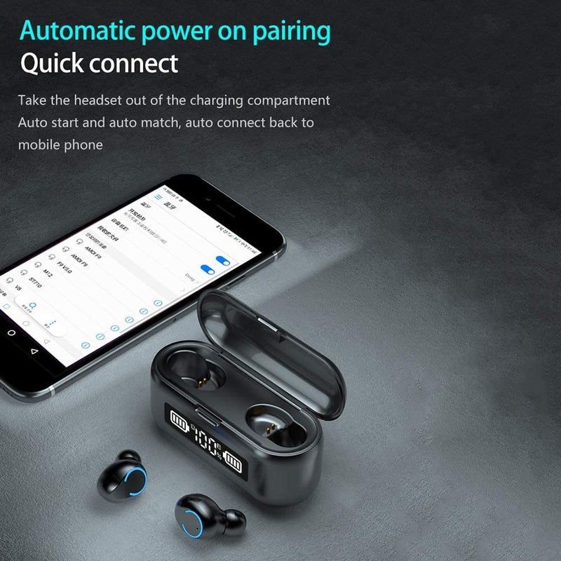 Generic TWS Bluetooth Wireless In-Ear Earbuds Black  - Image 3