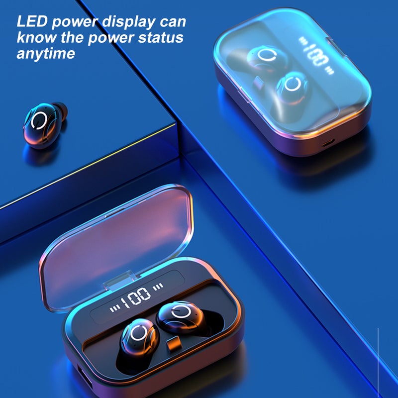 T11 TWS Led Display Bluetooth Wireless In-Ear Earburds With Microphone Black - Image 2