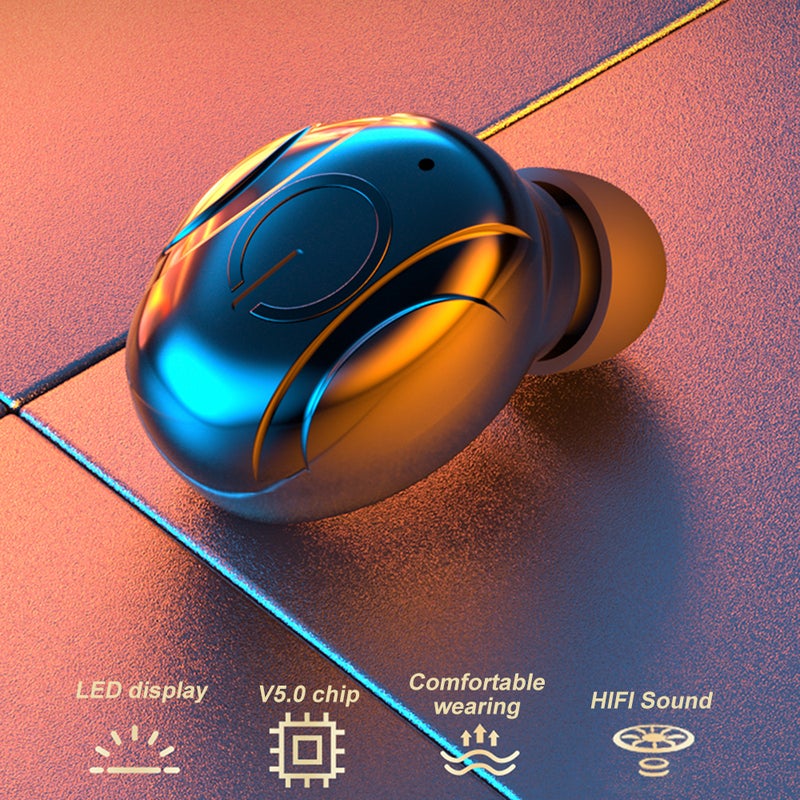 T11 TWS Led Display Bluetooth Wireless In-Ear Earburds With Microphone Black - Image 3