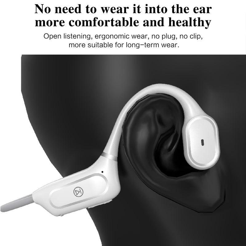 H11 Wireless Bluetooth Bone Conduction On-Ear Headset With Microphone Black  - Image 4