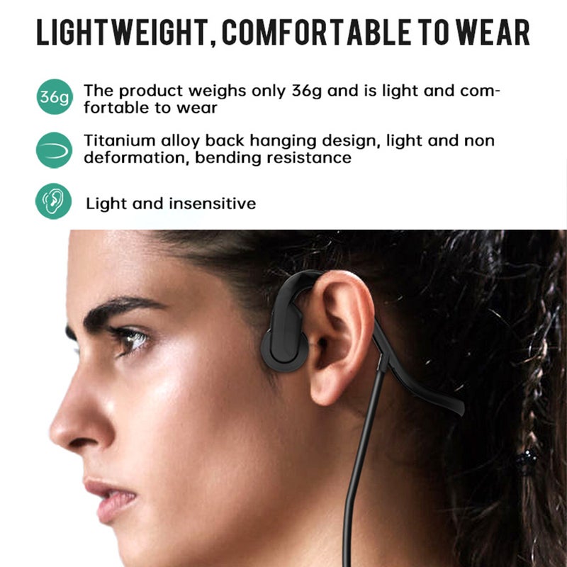 Generic Type C Wired Open Ear Bone Conduction Headphone Orange/Black  - Image 5