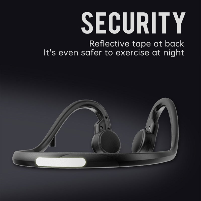 Generic - Type C Wired Open Ear Bone Conduction Headphone Black - Image 1