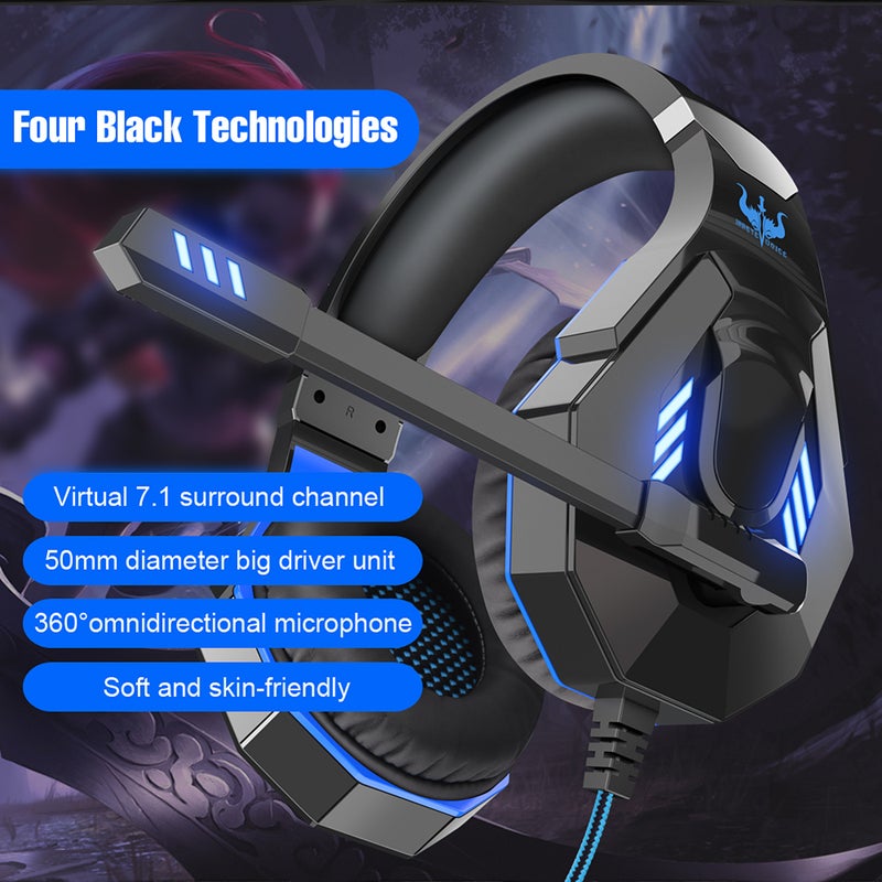 Q10 USB Wired Gaming Over-Ear Headset With Microphone