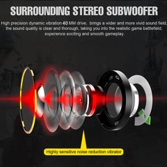 OVLENG P10 Stereo Wired Gaming Over-Ear Headset With Microphone  - Image 2