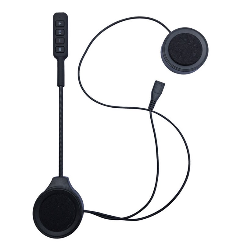 Motorcycle Riders Moto Helmet Bluetooth Wireless On-Ear Headset Black  - Image 1