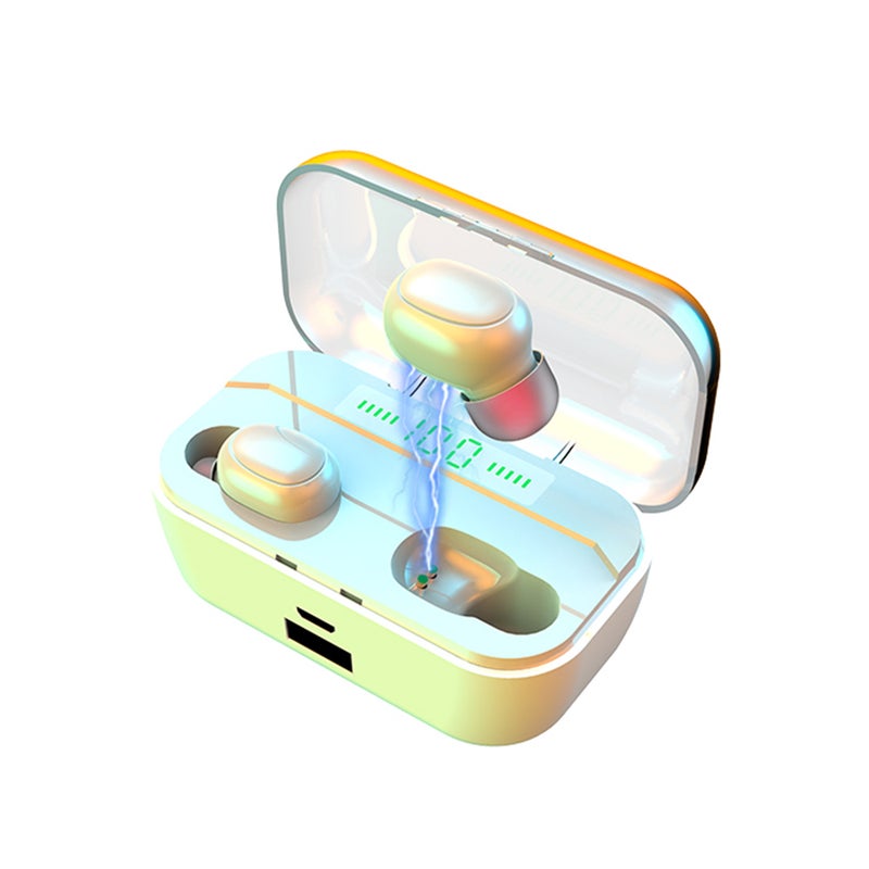 دوكولر سماعة أذن G6S داخلية لاسلكية بشاشة LED رقمية ومزودة بخاصية البلوتوث أبيض - Image 2