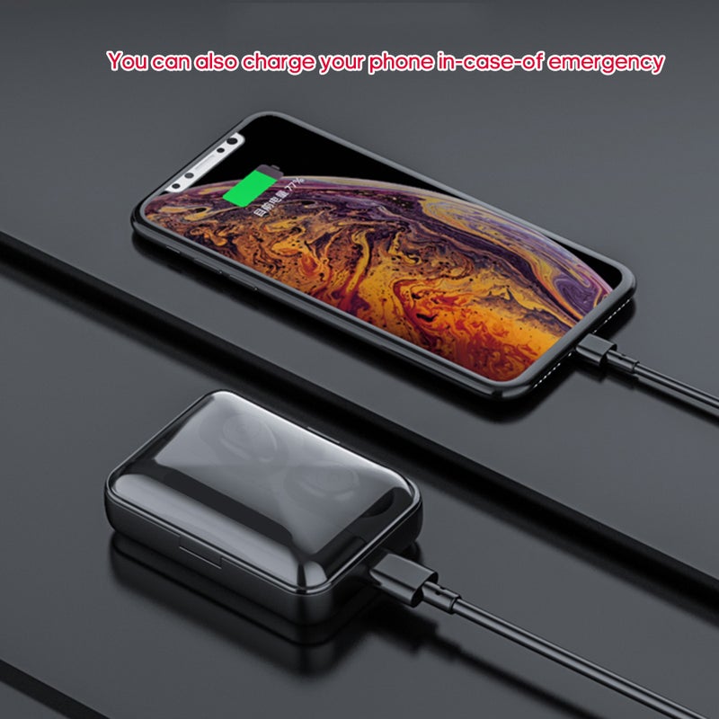 Generic - F9 Wireless In-Ear Earbuds With Charging Case Black - Image 1