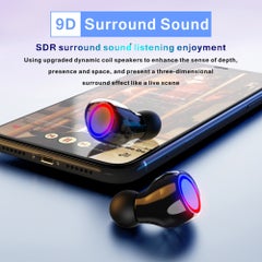 docooler M12 LEDs Digtal Display Bluetooth Wireless In-Ear Earphone With Microphone White  - Image 5