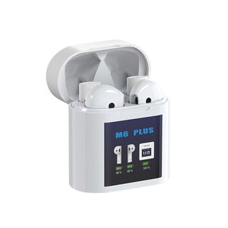 M6 Plus TWS Bluetooth Wireless In-Ear Earbuds White - v1601481903/N40669535A_1