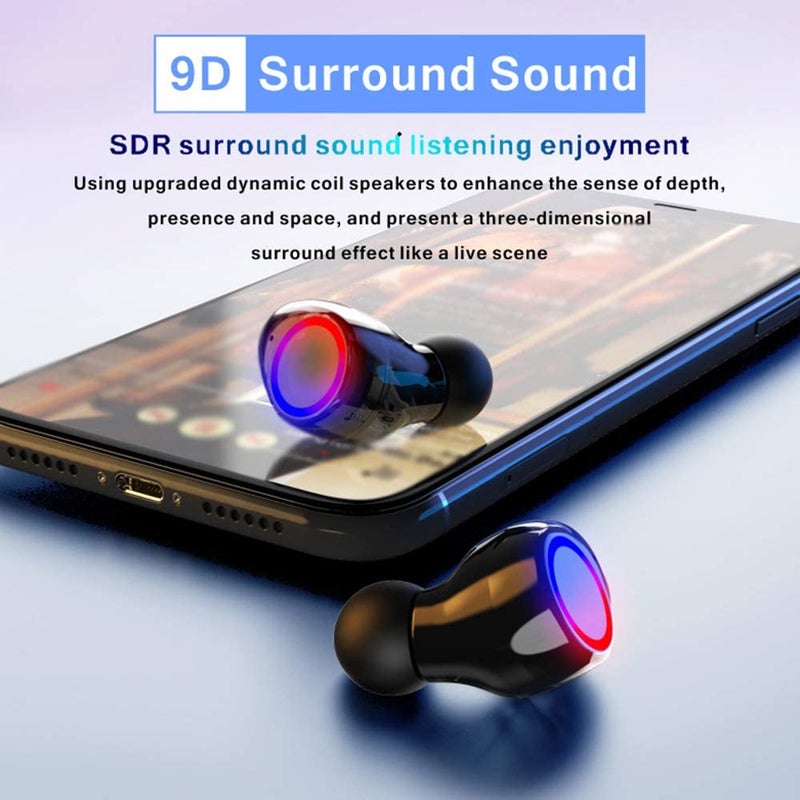 Generic - M12 TWS Bluetooth Wireless In-Ear Earbuds With Microphone Black - Image 1