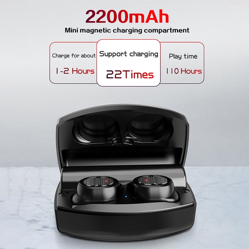 Generic - TWS-8Plus Sports Wireless In-Ear Earbuds With Charging Case White - Image 1