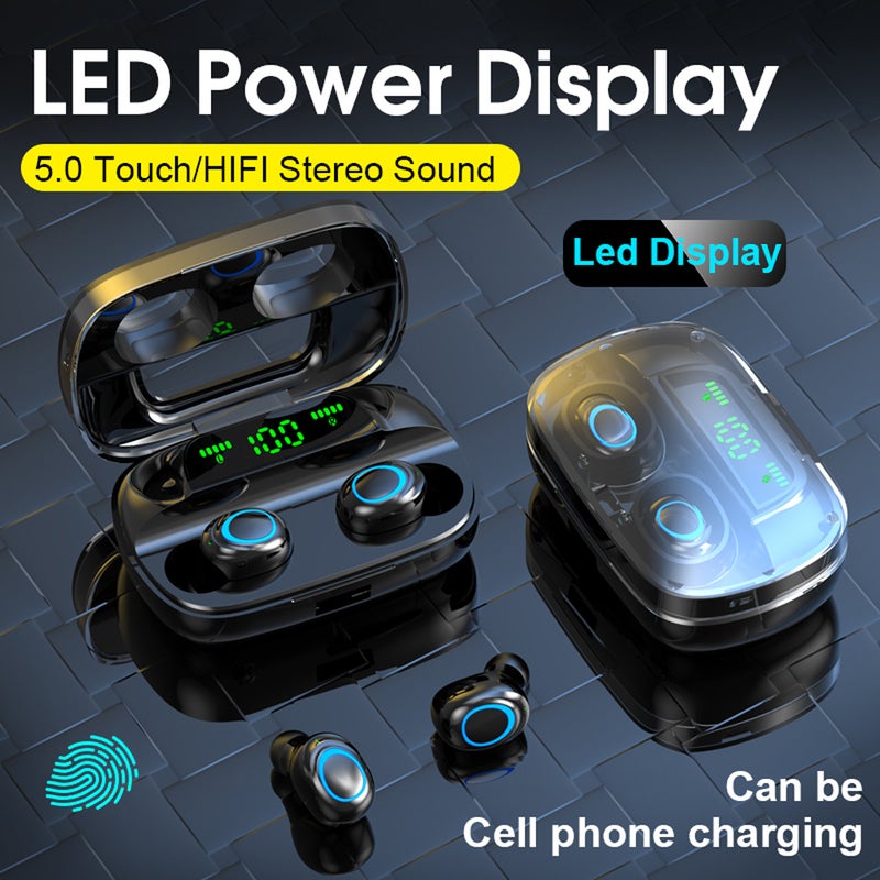 S11 Wireless In-Ear Earbuds With Charging Case Black - Image 4