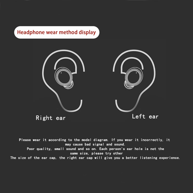 Generic - TWS-F2 Sports Wireless In-Ear Earbuds With Case Black - Image 1
