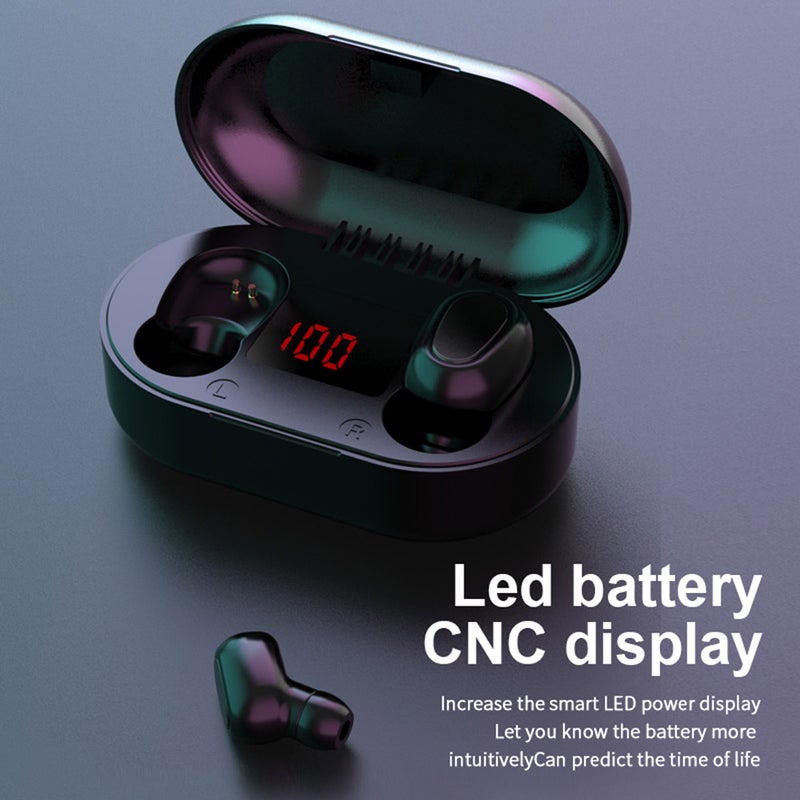 Generic - L22 TWS LED Display Wireless In-Ear Earbuds With Charging Case Black - Image 1