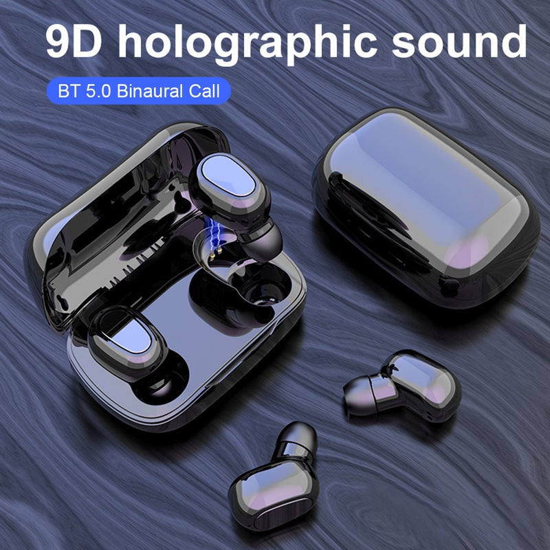 Generic - L22 TWS Wireless In-Ear Earbuds With Charging Case Black - Image 1