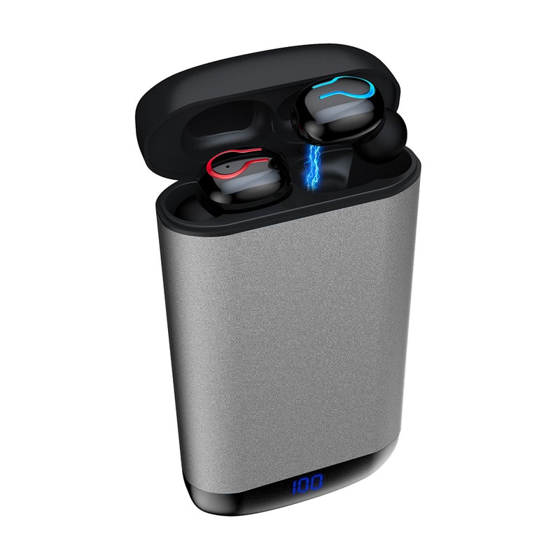 Generic - HBQ-Q66 True Wireless Bluetooth 5.0+EDR TWS Earbuds Mini Sports In-Ear Headset With Dual Mic Grey - Image 1