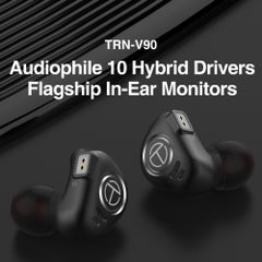 TRN V90 In-Ear HiFi Sports Earphones Earplug Headset Black  - Image 5