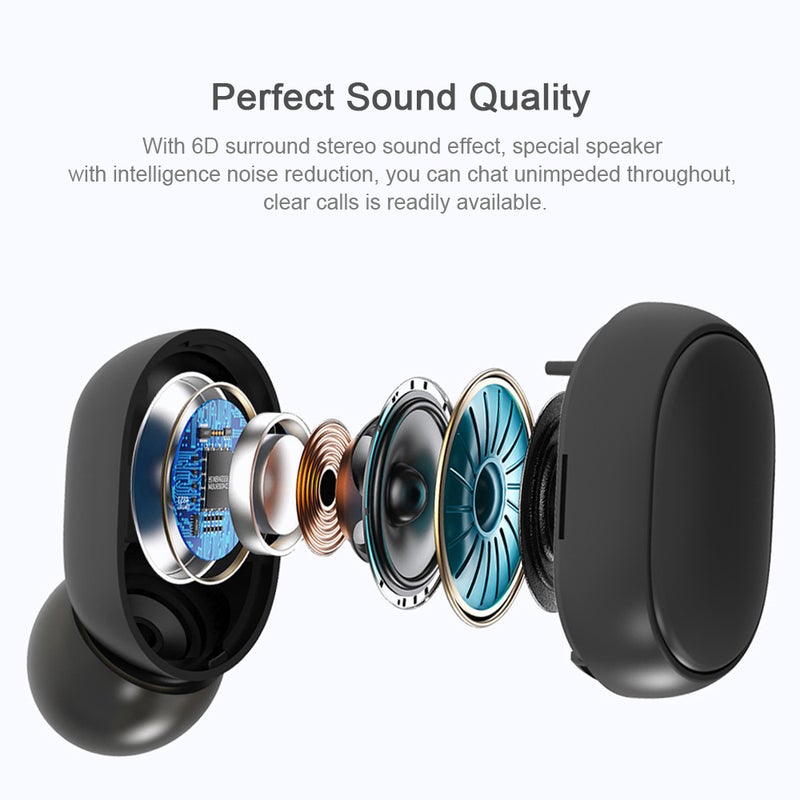 Generic - True Wireless Headphones Bluetooth 5.0 TWS In-Ear Earbuds Black - Image 1