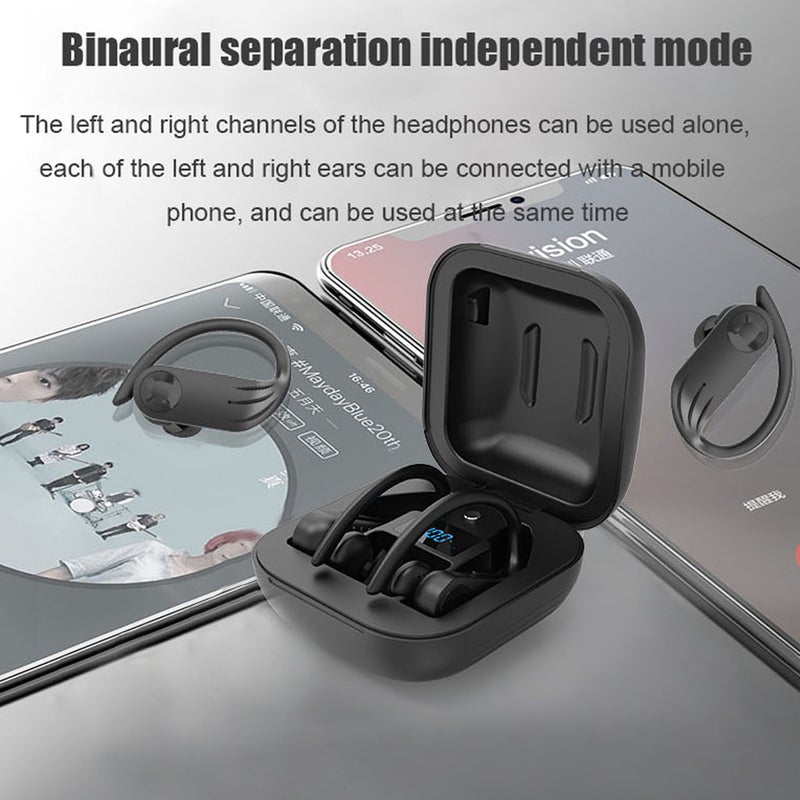 B1 TWS True Wireless Waterproof with Dual Microphone In-Ear Earphones Black