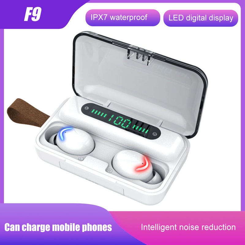 F9 True Wireless Stereo In-Ear Earphones White - Image 1
