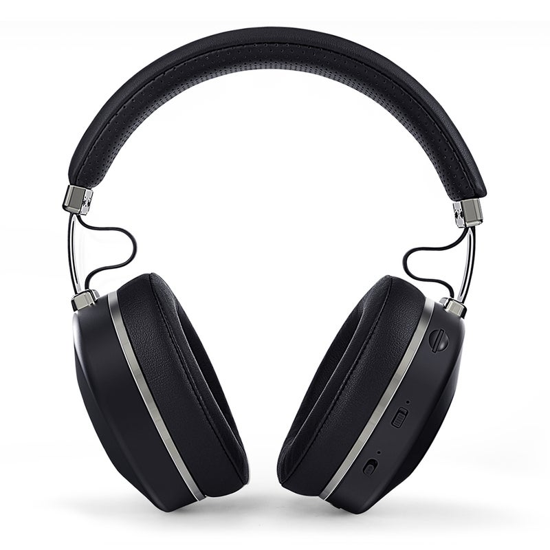 Bluedio - H2 Wireless On-Ear Headphones with Touch Control Face Recognition Support Micro SD Card Black - Image 1