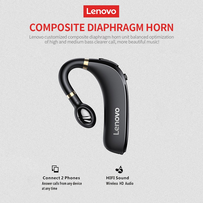 Lenovo Wireless In-Ear Earphones For Meeting/Driving Black  - Image 3