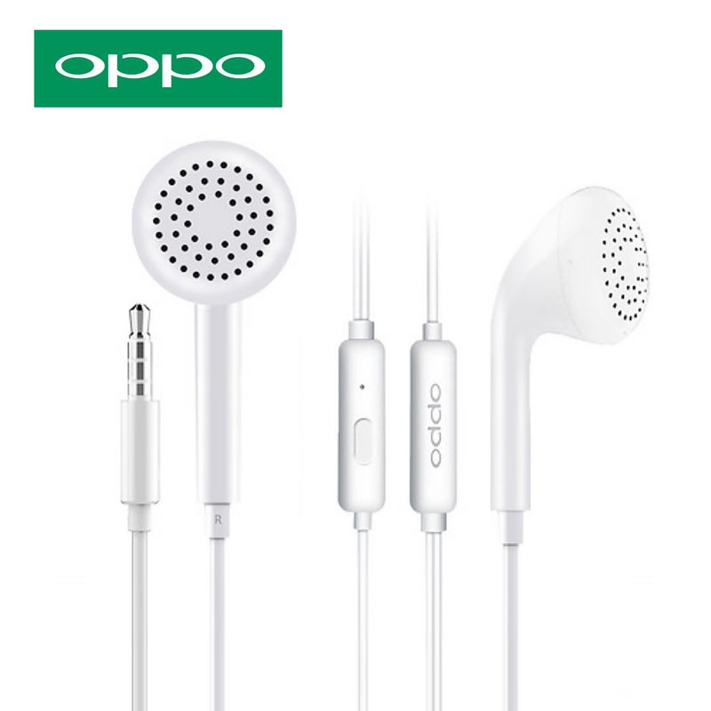 OPPO Wired In-Ear Earphones For OPPO R17 R15 R11 R11 R9 White - Image 1