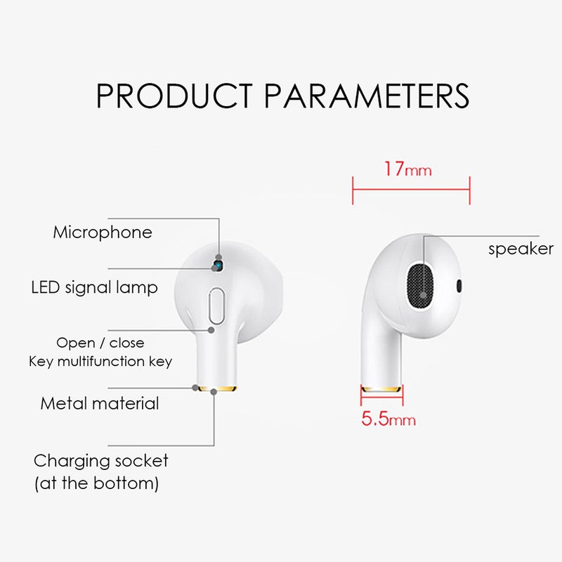 Generic - I8X Mini Sports Music In-Ear Earphones Blue - Image 1