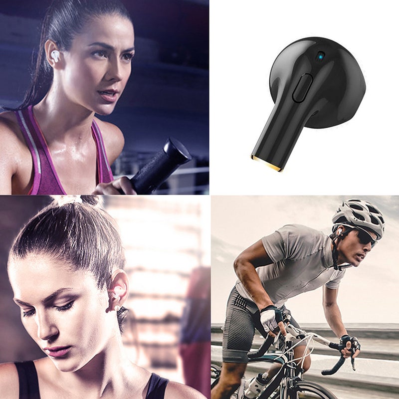 Generic - I8X Mini Sports Music In-Ear Earphones Blue - Image 1