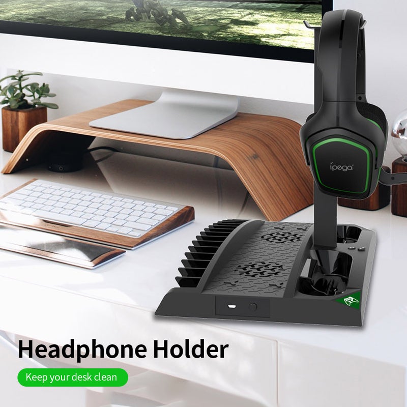 أبيجا IPEGA Game Vertical Stand Headphone Holder Charging Base For Xbox One/Xbox One X/Xbox One S - wireless  - Image 2