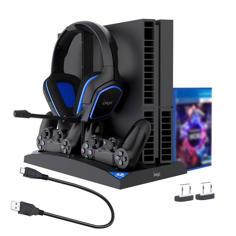 أبيجا قاعدة شحن لحامل سماعات الرأس وقاعدة شحن لجهاز PS4/PS4 Slim/PS4 PRO - لاسلكي  - Image 5