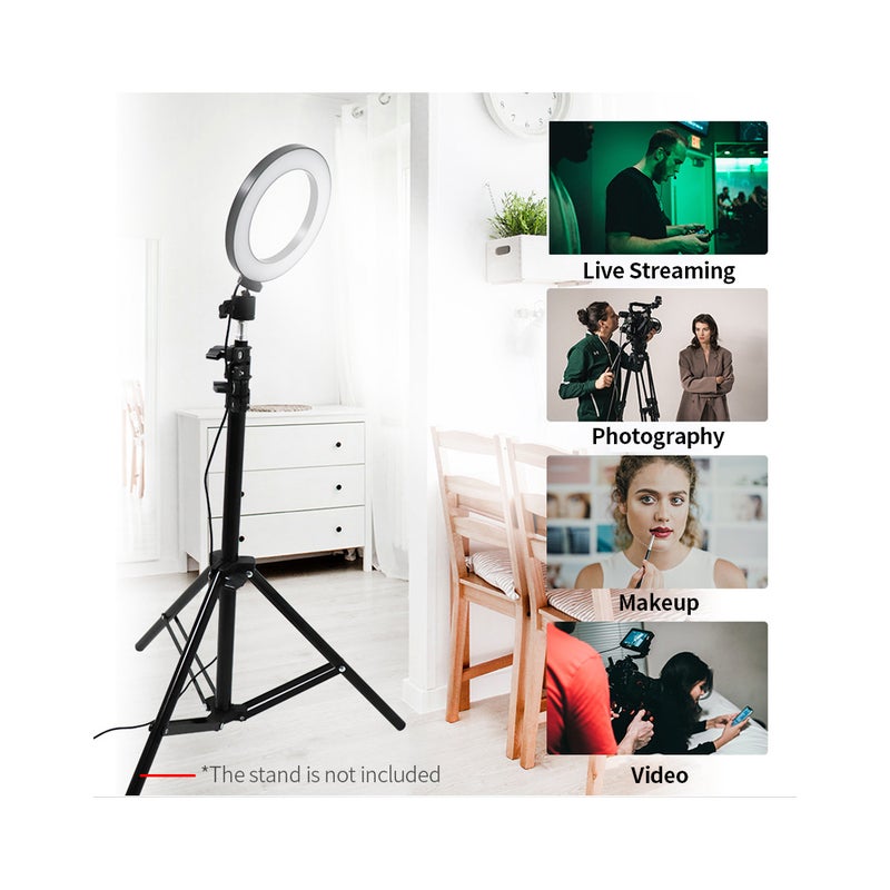 Tripod Stand Circular LED Ring Light White - Image 3