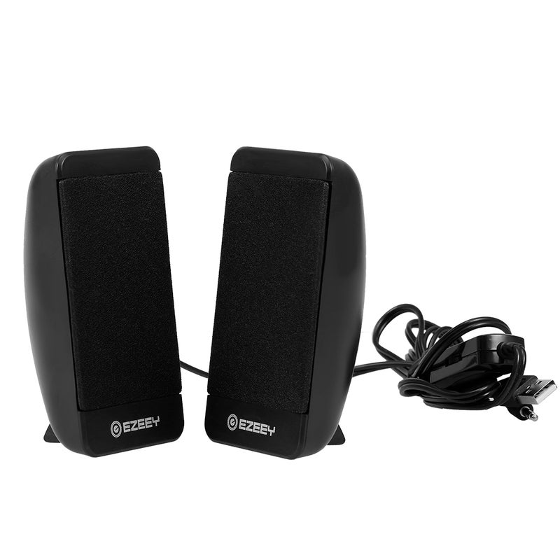 Generic - 600.0 mAh USB Wired S4 Mini Desktop Computer Speaker Black - Image 1