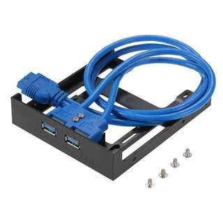Front Panel Hub 2 Port Expansion Bay 20 Pin to USB 3.0 Adapter Bracket Black - v1601482260/N40674126A_1