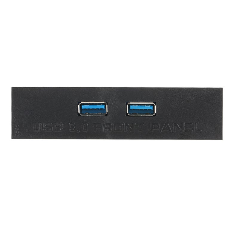 Front Panel Hub 2 Port Expansion Bay 20 Pin to USB 3.0 Adapter Bracket Black