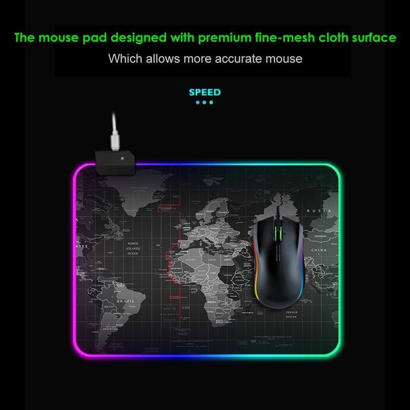LEDs RGB 14 Lighting Modes Soft Extended Non Slip Gaming Mousepad  - Image 4