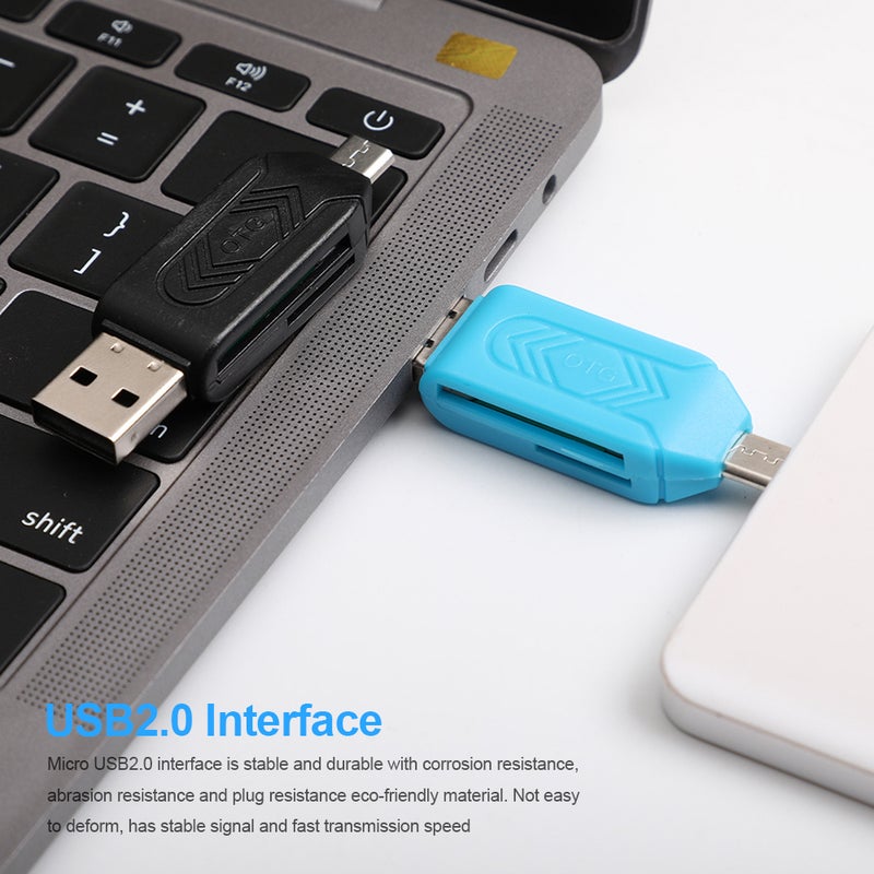 Micro USB Type-C3.0 2 IN 1 OTG Card Reader Blue - Image 2