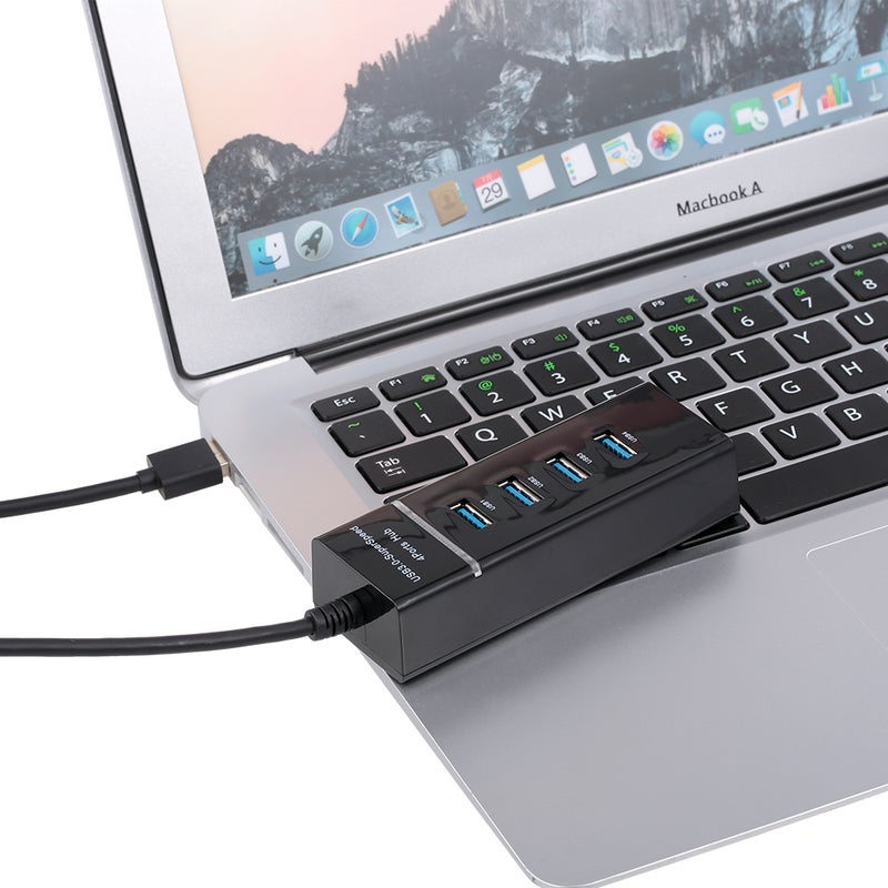 موزع عالي السرعة ب4 منافذ USB 3.0 أسود - Image 2