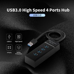 ماركة غير محددة موزع عالي السرعة ب4 منافذ USB 3.0 أسود  - Image 5