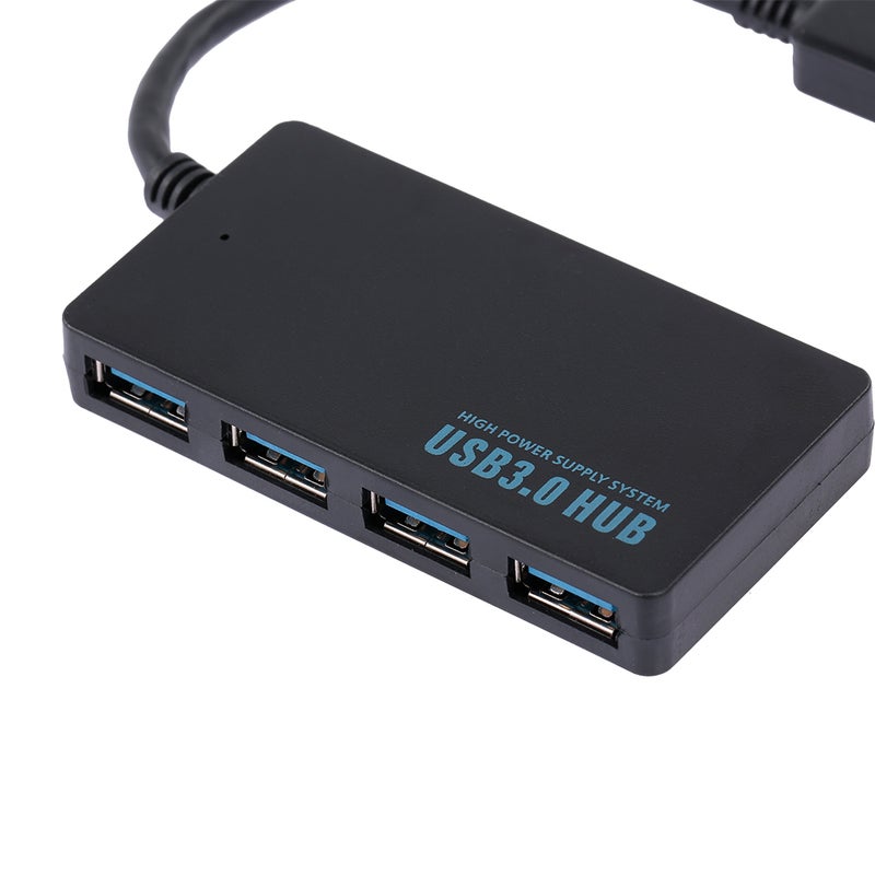 ماركة غير محددة - موزع عالي السرعة ب4 منافذ USB 3.0 أسود - Image 1