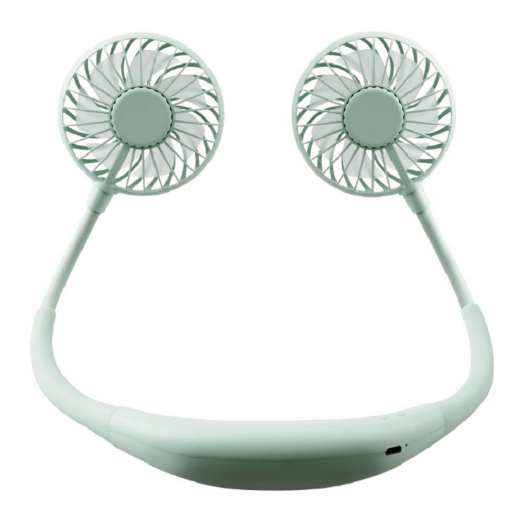 مروحة صغيرة قابلة للتعليق على الرقبة مزودة بإضاءة LED طراز F28 وردي - Image 2