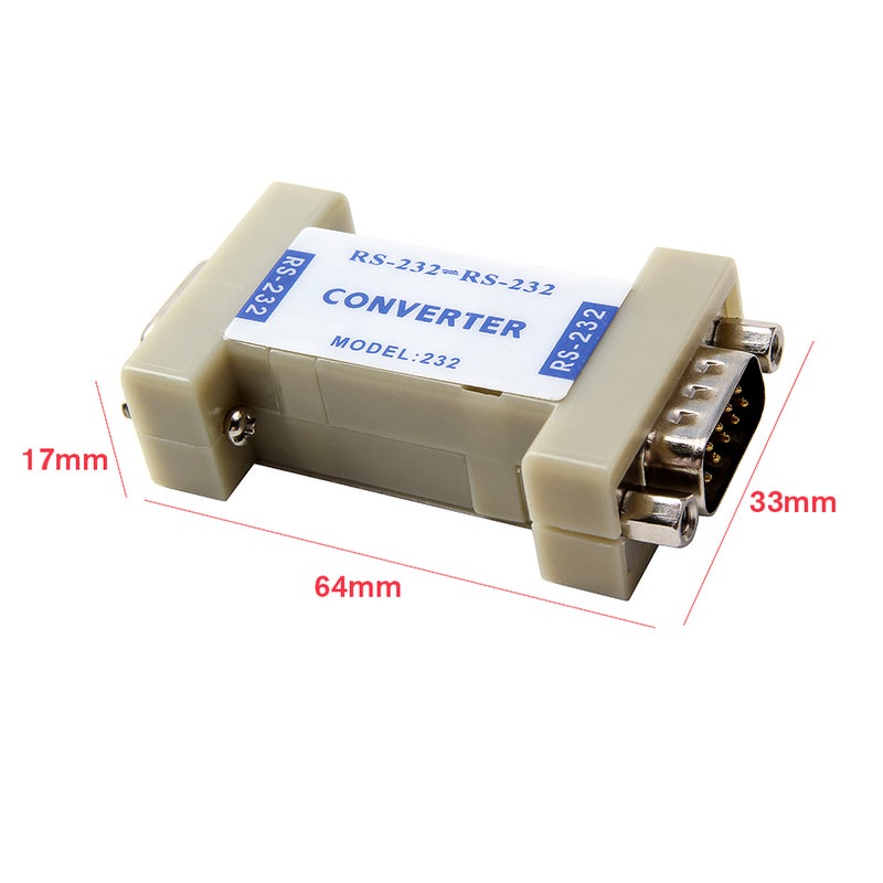 RS232 to RS232 Photoelectric Isolator Converter Lightning Arrester White  - Image 4