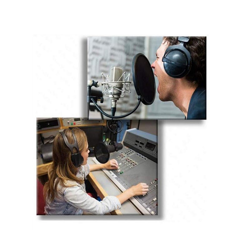 Generic - Mic Shield Microphone Pop Filter 818-LU Black - Image 1