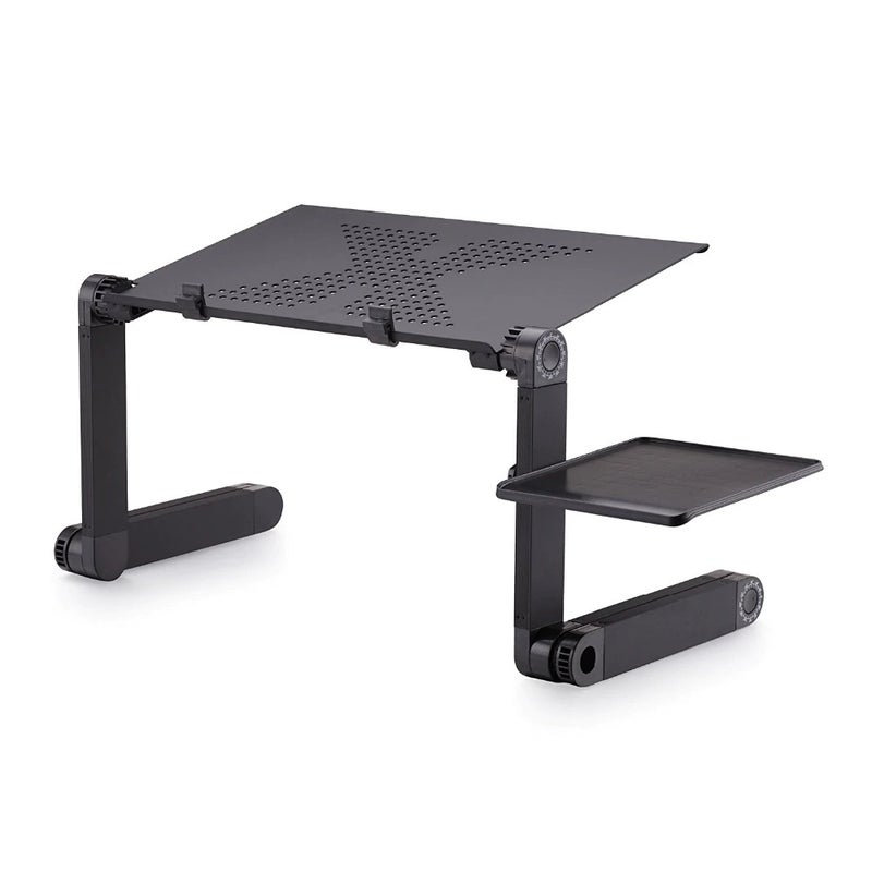 YXD-2005 Portable Mobile Laptop Standing Table Desk Black  - Image 1
