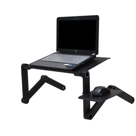 YXD-2005 Portable Mobile Laptop Standing Table Desk Black  - Image 3