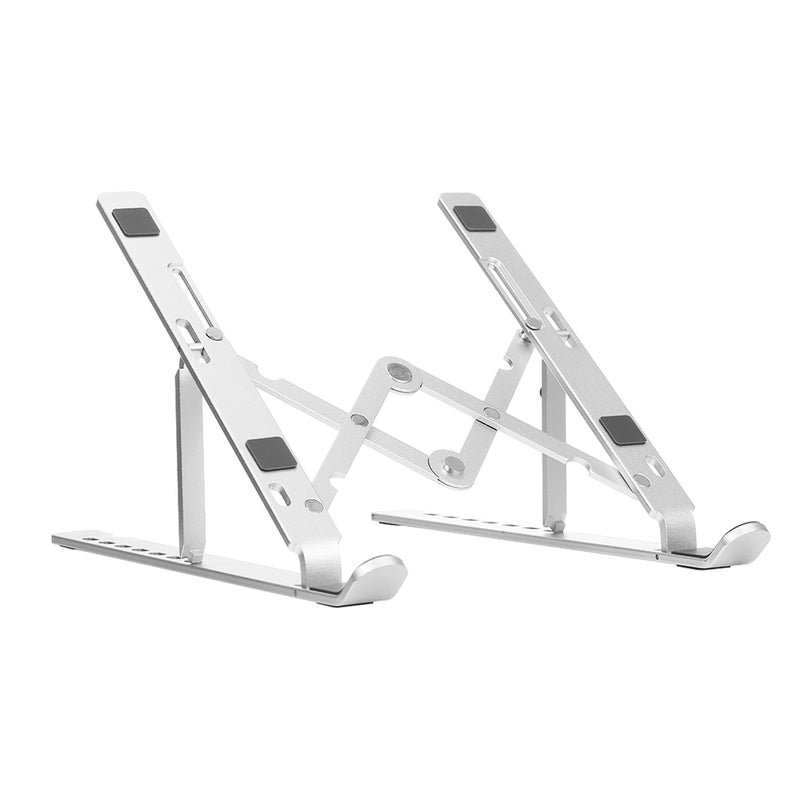 Adjustable Aluminum Alloy Foldable Laptop Stand Silver - Image 1