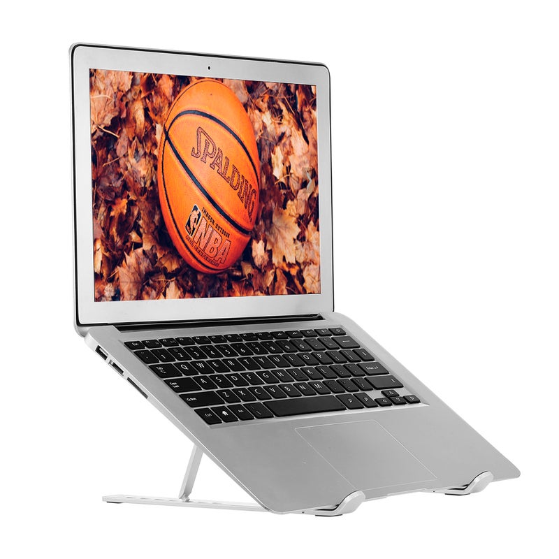 Adjustable Aluminum Alloy Foldable Laptop Stand Silver - Image 4