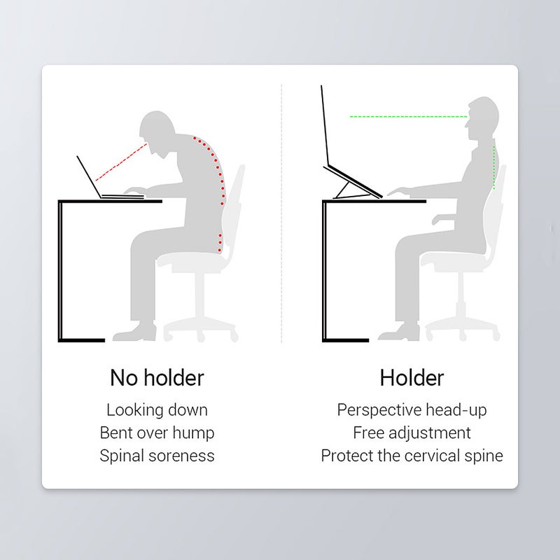 VENTION - Anti-Slip Foldable Laptop Stand Silver - Image 1