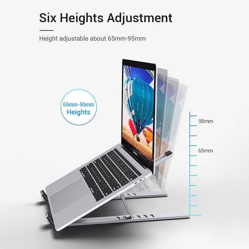 VENTION - Anti-Slip Foldable Laptop Stand Silver - Image 1
